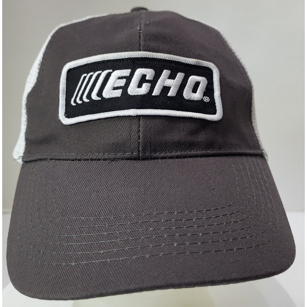 ECHO Hat Baseball Cap Trucker Style Snapback Mesh Power On USA